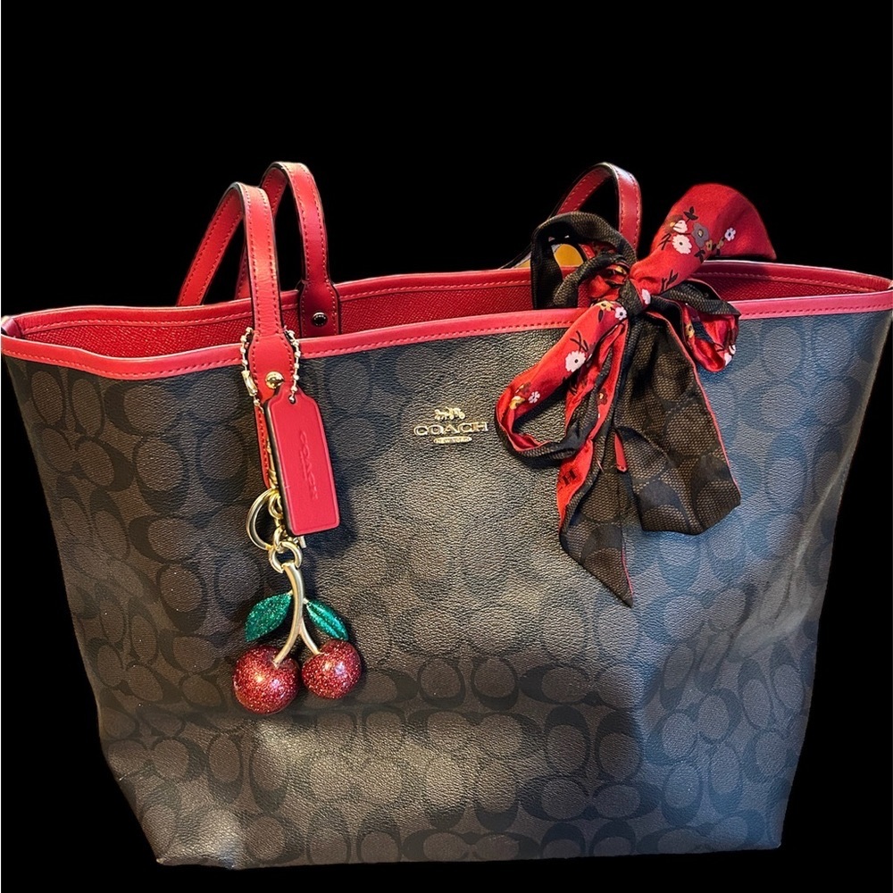 AUTHENTIC Coach Cherry Keychain ONLY. Purse is prop only.